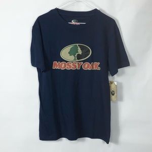 Mossy Oak NWT navy blue crew neck graphic tee T-shirt men’s size medium